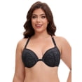 thumbnail image 5 of Unique Bargains Women's Lace Front Closure Push Up Underwire Bras Black 42 B, 5 of 6