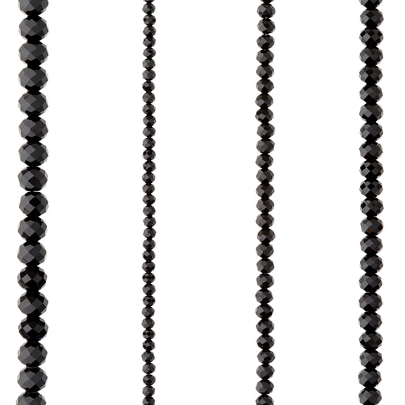 12 Packs: 4 ct. (48 total) Black Faceted Glass Round Beads by Bead Landing