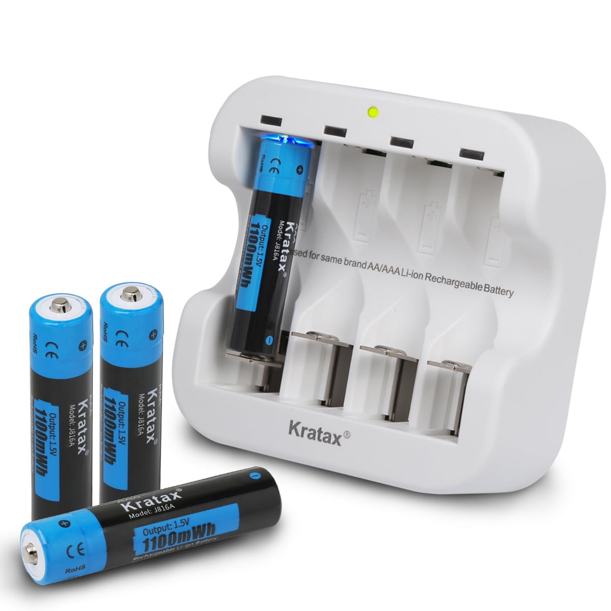KKJ55M3A4BA Chargeur rapide + 4 piles rechargeables Ni-MH AAA préchargées  Panasonic eneloop Batteries Expert