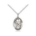 thumbnail image 1 of Sterling Silver St. Mary Magdalene Pendant 3/4 x 1/2 inches with Sterling Silver Lite Curb Chain, 1 of 1