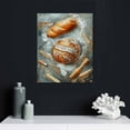 thumbnail image 5 of Nawypu  Kitchen Wall Art Baking Utensils Bread The Picture of Food Stretched and Framed for Bakery House Cafe Dinning Room Restaurant Ready to Hang(Grey), 5 of 5