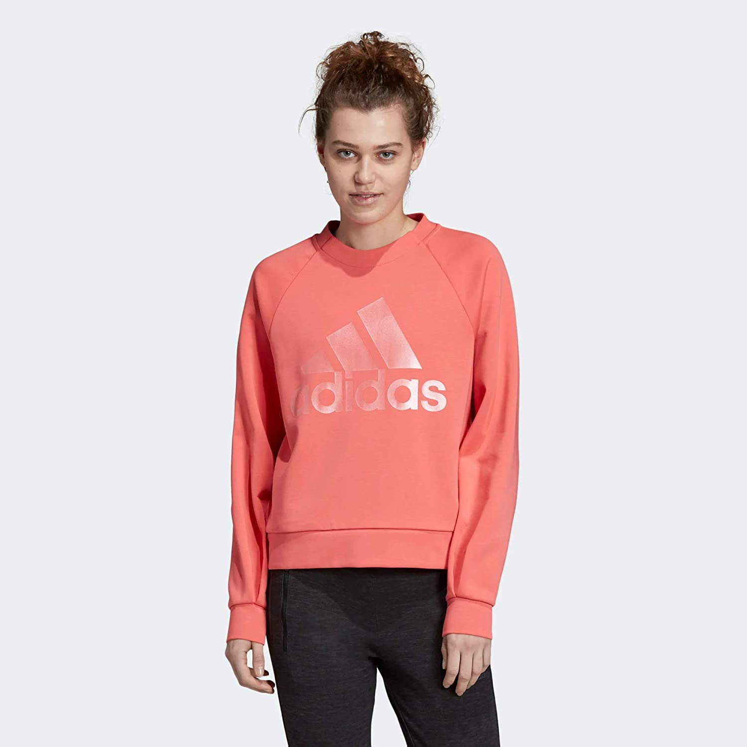 vrije tijd Opstand Vergevingsgezind Adidas Women's ID Glory Crew Pullover Sweater, Prism Pink - Walmart.com