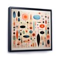 thumbnail image 2 of Designart "Pink Blue Mid Century curious Wonders II" Mid-century Floater Framed Canvas Wall Art, 2 of 7