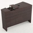 thumbnail image 3 of Noble House Madras Ibiza 4 Piece Outdoor Wicker Sectional Sofa Set in Navy Blue, 3 of 34