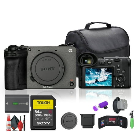Sony Fx2 Full-Frame Digital Cinema Camera (ILME-Fx2B) with 33MP Sensor   64GB Card   Bag   Tripod   Cleaning Kit(International Model)