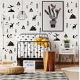 thumbnail image 6 of 115 Pcs Forest Theme Camping Decals Black Removable Wall Stickers Vinyl Peel and Stick Bedroom Living Room Kids Room Playroom Wall Decor, 6 of 6