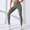 thumbnail image 4 of idosla Women Scrunch Butt Lifting Leggings for Women Seamless High Waisted Workout Yoga Pants Gym Booty Tights (Green, M), 4 of 6