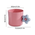 thumbnail image 3 of Vaso de cepillo de dientes de plástico con diseño colorido, vaso de lavado redondo de 13.2 cm para baño, contiene artículos de aseo, compacto y ligero., 3 of 6
