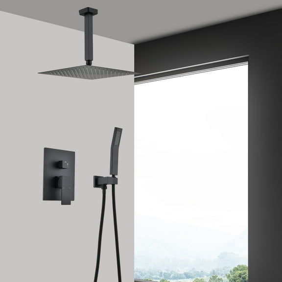 CoSoTower Ceiling Mounted Shower System Combo Set with Handheld and 16"Shower head