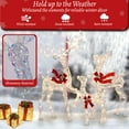 thumbnail image 3 of FOOWIN 3-Piece Large Christmas Deer Family, Lighted Outdoor Decoration,  Iridescent, 3 of 8