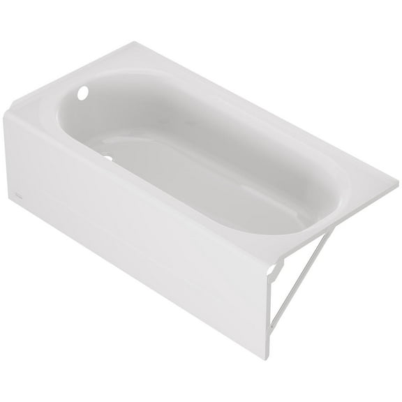 American Standard 1392.202 Princeton 60" Three Wall Alcove Enameled Steel Soaking Tub -