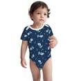 thumbnail image 3 of Daiia Space Dinosaur Printed Unisex-Baby Short Sleeve Onesies Bodysuits Baby Climbing Clothes Soft and Comfortable Romper with Expandable Shoulder Design-9M, 3 of 8