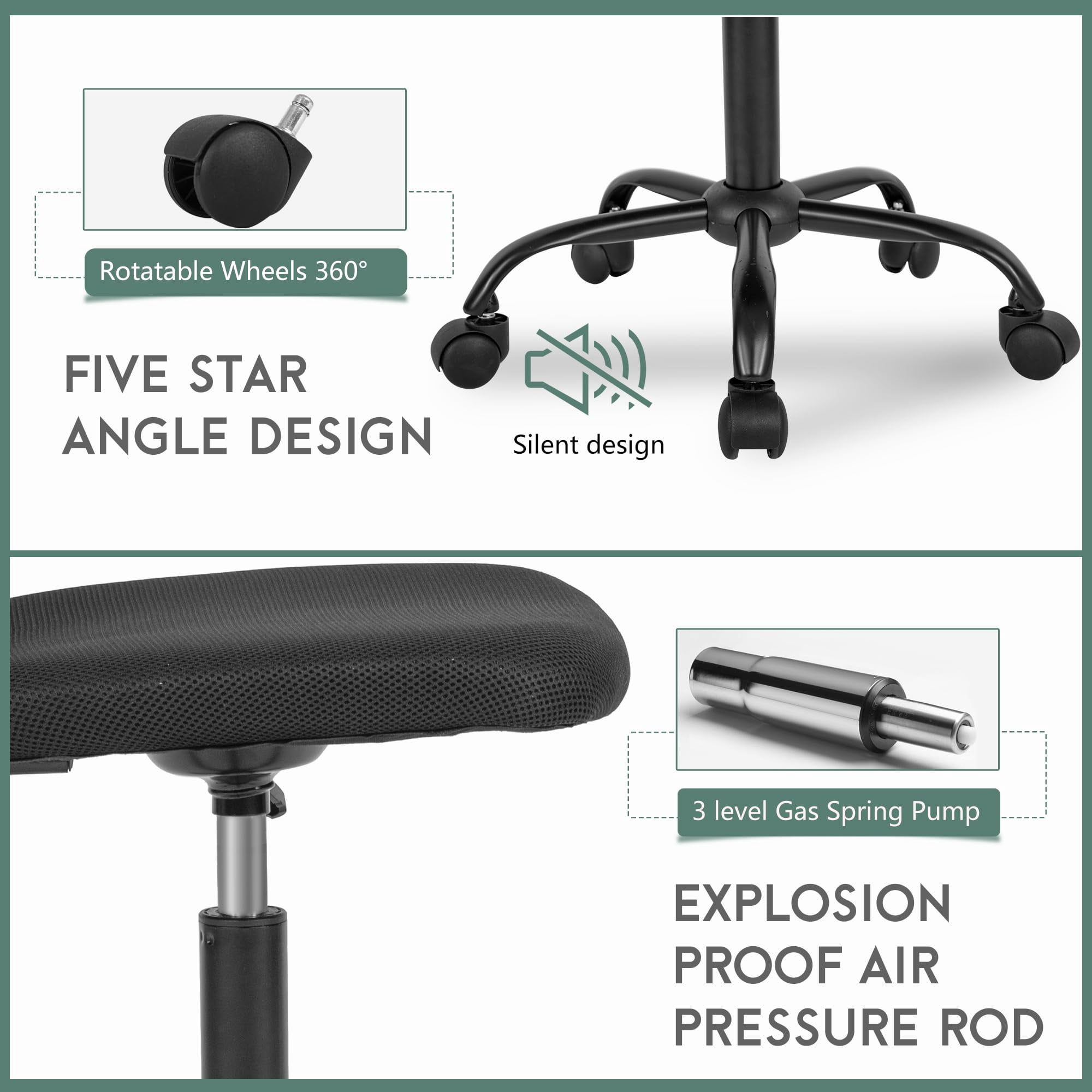 PayLessHere Home Office Chair - Ergonomic Mesh Desk Chair w/Lumbar Support, Black