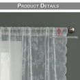 thumbnail image 4 of DYstyle Window Treatment Lace Screening Curtains Living Room Bedroom Rod Pocket Sheer, 4 of 7