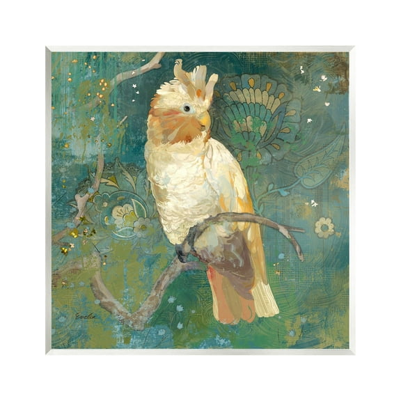 Stupell Industries Cockatoo Boho Pattern Animals & Insects Painting Unframed Art Print Wall Art, 12 x 12