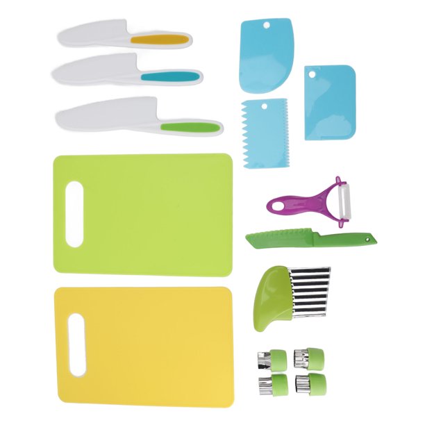 Juego De Cuchillos De Cocina Para Niños Montessori – 28 Piezas Con Tablas De Cortar, Guantes Y Pelador, Aprendizaje Culinario Seguro Para Pequeños Chefs