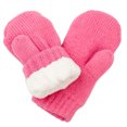 thumbnail image 2 of Jan & Jul toddler kids warm fleece lined knit mittens with thumb for fall winter (M: 6-24m, Watermelon Pink), 2 of 6