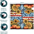 thumbnail image 6 of Fall Mailbox Cover Autumn Pumpkin Sunflower America Flag Patriotic Mailbox Cover Magnetic Standard Size 25.5x21 Inch Rustic Waterproof Post Box Cover Wraps Garden Yard Home Decor for Outdoor, 6 of 6