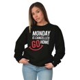 thumbnail image 3 of Monday Cancelled Go Home Weekend Vibe Unisex Plus Fleece Graphic Sweatshirt Brisco Brands 2X, 3 of 5