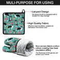 thumbnail image 7 of Border Collie Dog and Flower Florals Kitchen Oven Mitt and Pot Holder Sets 2 Pcs for Baking, Cooking and Grilling, Heat Resistant Up To 392 °F, 7 of 7