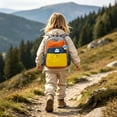 thumbnail image 5 of Weebloom Cute School Backpack For Toddler Boys Girls Lightweight Cute Cartoon Color Preschool Travel Bookbag Elementary Middle School Grey, 5 of 7