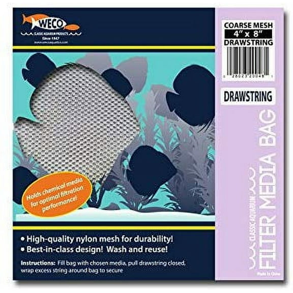 Weco Filter Media Bags Coarse Mesh Drawstring 4 by 8 Inches
