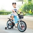 thumbnail image 2 of Costway 18" Kid's Bike for 4-8 with Height-Adjustable Handlebar & Saddle Handbrake Blue, 2 of 10