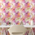 thumbnail image 2 of Ambesonne Nature Peel & Stick Wallpaper for Home, Garden Print Flower Pattern, 13"x36", Pink Peach and Pastel Green, 2 of 5