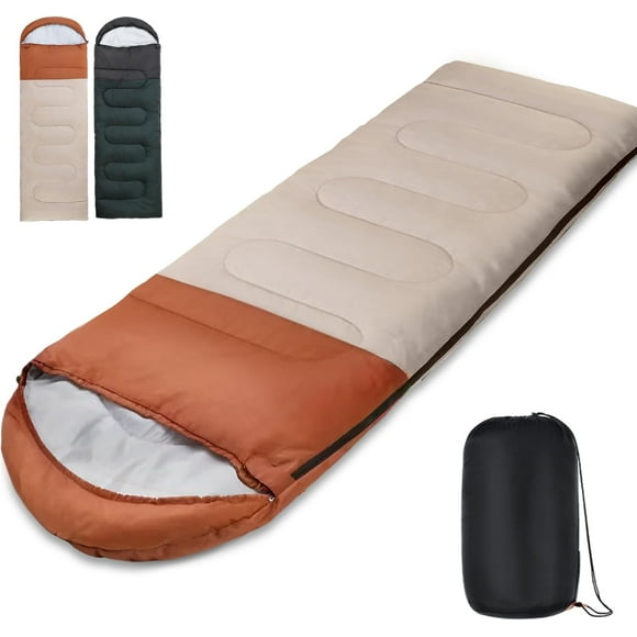 Saco de Dormir Camping, Bolsa de Dormir Ligero y Cómodo de Tres Estaciones, Sleeping Bag Adulto para Campismo Senderismo Aventuras Viaje y al Aire Libre