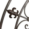 thumbnail image 6 of DecMode Bronze Metal Circle Fleur De Lis Wall Decor with Scrollwork, 6 of 14