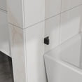 thumbnail image 3 of 60" W x 58" H Bathtub Door, Frameless Tub Sliding Shower Door, 1/4" (6mm) Thick Tempered Clear Glass with Easy-clean Coating, Stainless Steel Hardware, Matte Black, 3 of 8