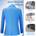 thumbnail image 2 of Mens Tuxedo Suits Slim Fit 3 Piece Classic Blazer Jacket for Prom Wedding Party Business Suit Vest Pants Set, 2 of 6