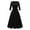 Black, variant on Dresses for Women Vintage Wedding Guest 3/4 Sleeves Crew Neck Formal Tea Dress