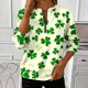 thumbnail image 1 of TaTaai Ladies St. Patrick's Day Graphic Loose Round Neck Sweatshirt Fashion Long Sleeve Casual Top Comfortable for Daily Home Office Streetwear Gift, 1 of 5