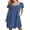Navy, variant on Ekouaer Moo Moos for Women Short Sleeve House Dresses with Pockets Pleated Mumu Dress Soft Nightgowns