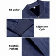 thumbnail image 5 of Alivor Men solid color zipper long sleeve pocket light fall jacket jacket S-XXXL, 5 of 7