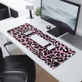 thumbnail image 2 of Long Mouse Pads for Desk,Pink and Black Of Leopard Print Desk Mats on Top Of Desks, Desk Mouse Pad Extra Large with 3mm Non-Slip Base and Stitched Edge for Gaming,Office,Work,Home 31.5"x11.8", 2 of 6
