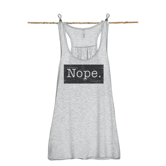Thread Tank NOPE. Women Sleeveless Flowy Racerback Tank Top