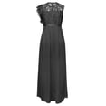 thumbnail image 4 of WTOBBY Fashion Ladies Long Lace Bridesmaid Evening Dress Small Gown with Elegant Details for Weddings Parties and Banquets,Black S, 4 of 4