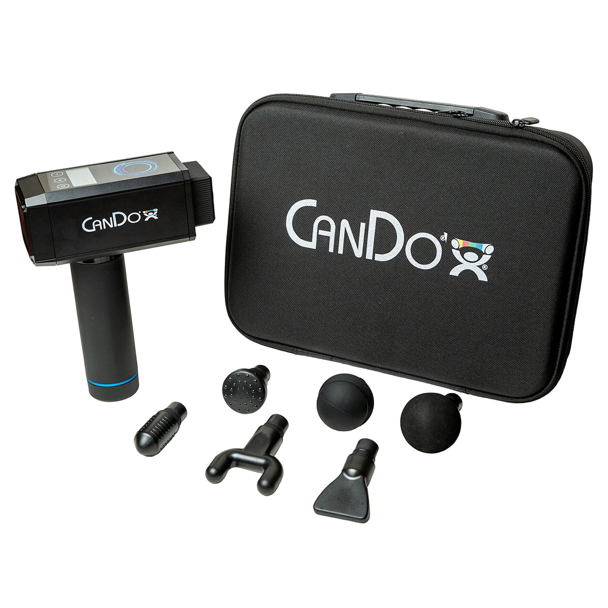 CanDo Massage Gun Complete Set - Handheld Deep Tissue Percussion Premium Professional Muscle Massager For Neck, Back, Body Pain Relief and Muscle Soreness with 6 UniqueMassage Head Attachments