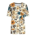 thumbnail image 7 of Maqroz Pajama Sets for Women 2 Piece Soft Sleepwear Short Sleeve Top and Shorts 2 Piece Loungewear Floral Print Nightwear with Pockets Comfortable Breathable Pjs Sets Casual Home Wear, 7 of 7