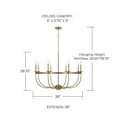 thumbnail image 4 of 8 Light Chandelier In Contemporary Style-28.75 Inches Tall And 38 Inches Wide     -Traditional Installation Capital Lighting 425181Ad, 4 of 7