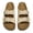 Beige, variant on Women's Double Buckle Slides, Comfortable Non-Slip Summer Sandals