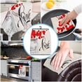 thumbnail image 4 of Valentine'S Day Love Flower Glass Bottle Microfiber Towel Absorbent Kitchen Cleaning Cloth Dish Towel Household Cleaning Towel, 4 of 6