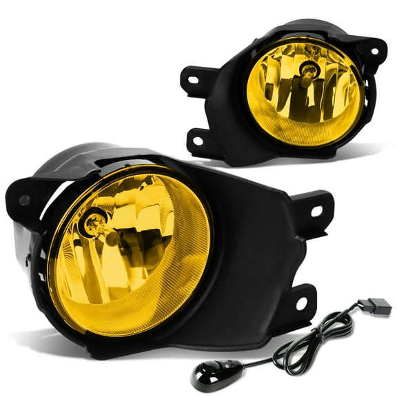 DNA Motoring FL-ZTL-815-AM For 2008 to 2016 Toyota Sequoia Pair Bumper Driving Fog Light Lamp Switch Amber Lens 09 10 11 12 13 14 15