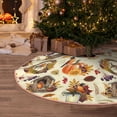 thumbnail image 5 of Fotbe Autumn Vintage Pattern Christmas Tree Skirt, Tree Skirts Plush Christmas Decorations, Christmas Tree Skirts Xmas Decorations Holiday Party Decor-30", 5 of 6