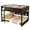 Brwon, variant on Bellemave Queen Over Queen Bunk Beds, Wood Bunk Bed with Storage Shelves and USB Ports, Maximize Space Queen Bunk Bed Frame for Teens Adults(Espresso)