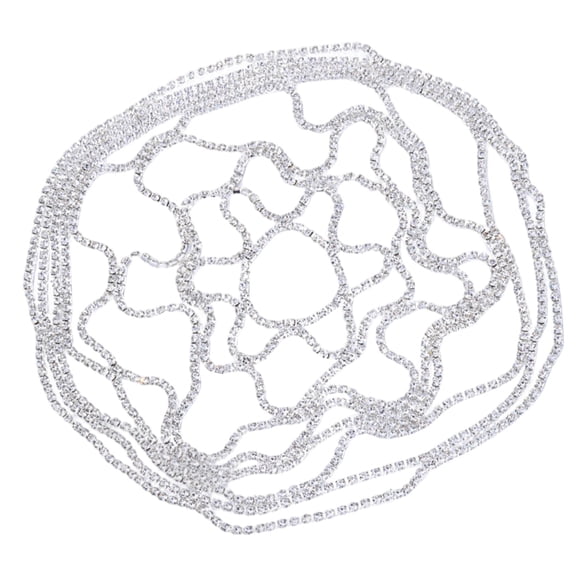 Tocado de malla de diamantes de imitación Zulema