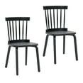 thumbnail image 4 of Hassch Set of 2 Dining Chairs, Modern Wood Side Chair, Kitchen Chair for Living Room, Black, 4 of 7
