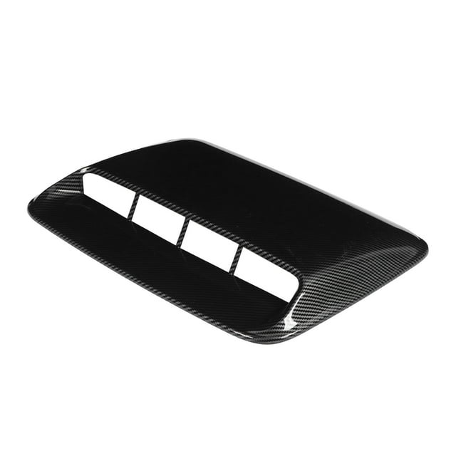 Hood Scoop Trim, Bonnet Air Intake Grille Dustproof Black For Car Modification Glossy Black,Carbon Fiber